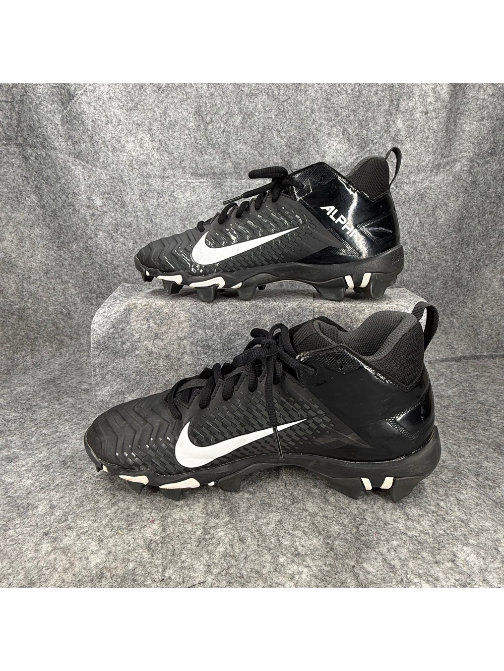 Nike Alpha Menace 2 Shark Football Cleats AQ7653-001 Black White Men Size 7 249